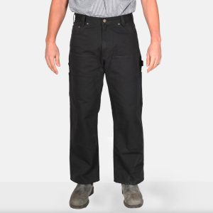 Canvas Double Knee Carpenter Pants - Black