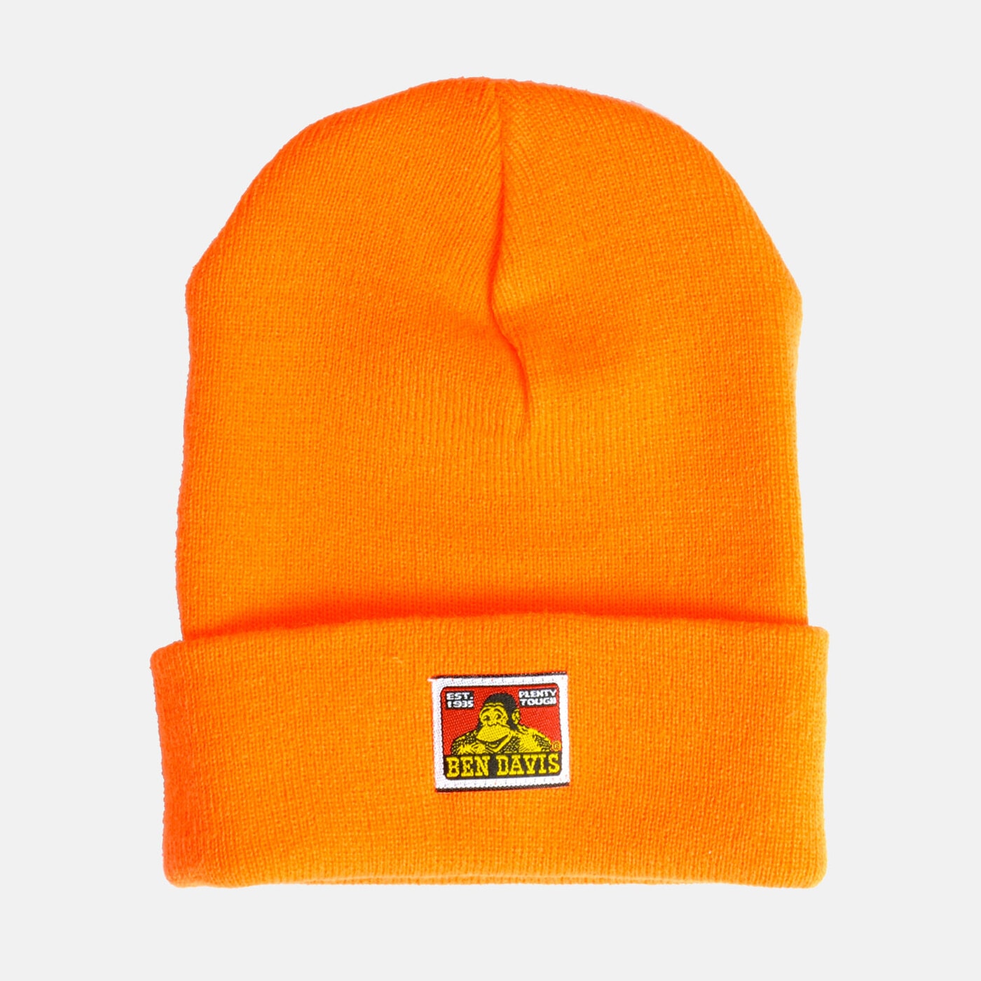 Cuffed Knit Beanie - Orange