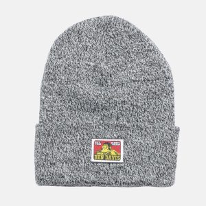 Cuffed Knit Beanie - Marled Black