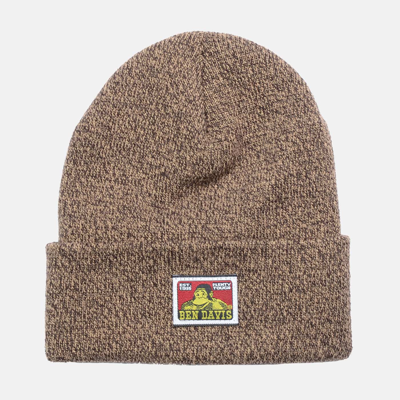 Cuffed Knit Beanie - Marled Brown